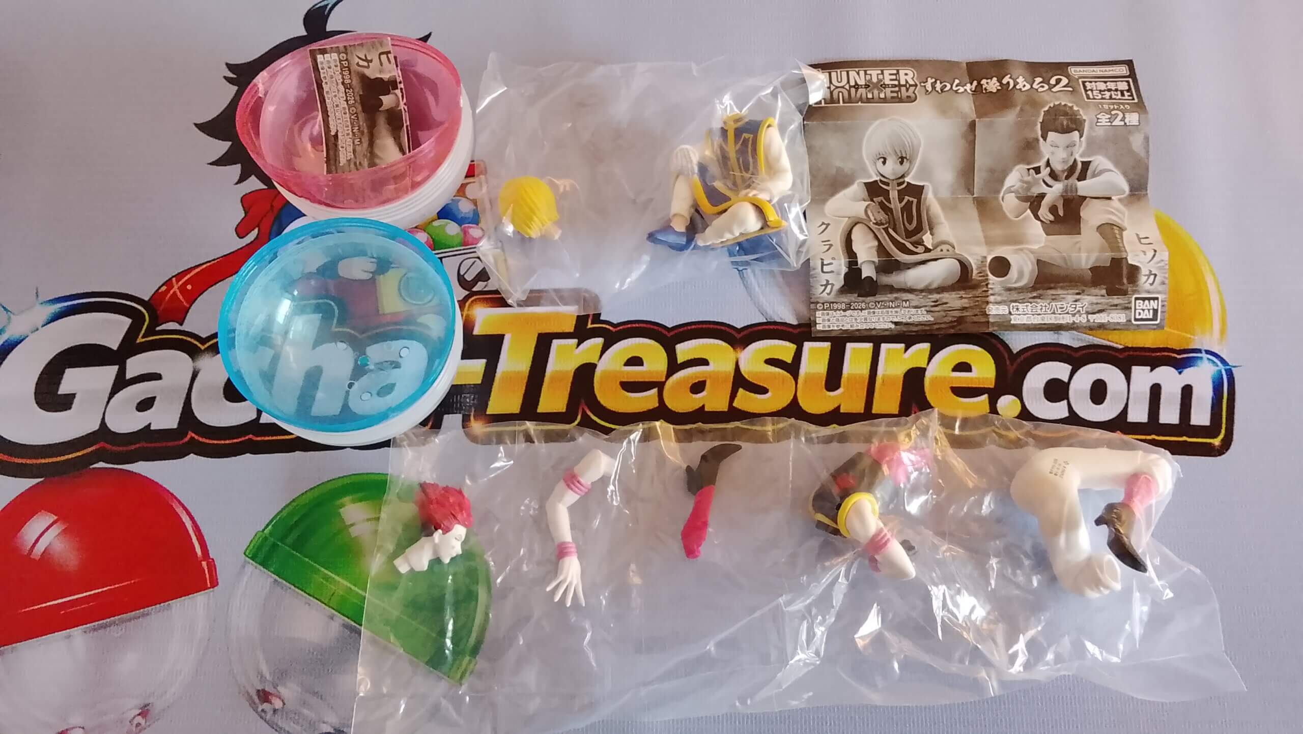 Hunter x Hunter Gashapon Kurapika & Hisoka Set Bandai Machiboke Japon Neuf Capsule – Image 2