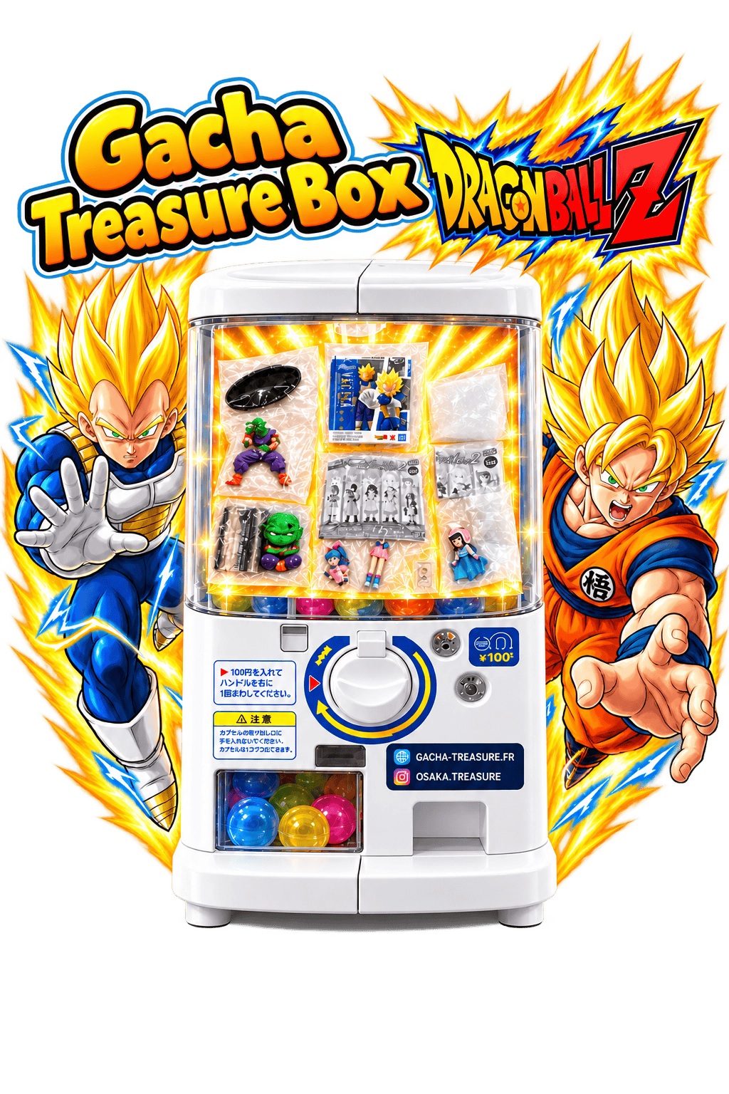 Gacha Treasure Box Dragon Ball Z – 5 figurines – Frais de port offert