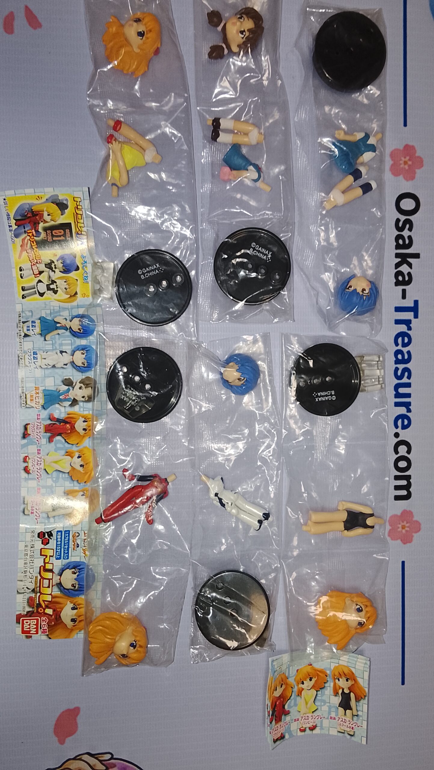 Evangelion ToriColle! Bandai 2006 – Full Set 6 Figurines Rei Asuka Hikari Japon – Image 2