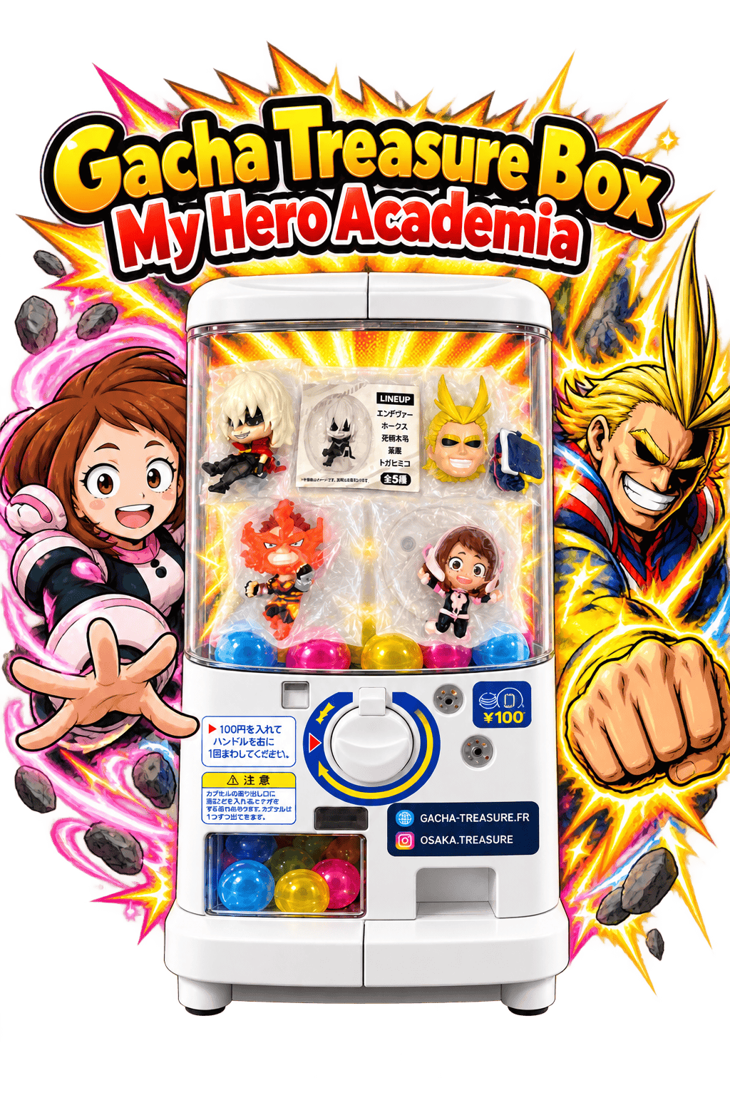 Gacha Treasure Box – My Hero Academia – 4 figurines – Frais de port offert